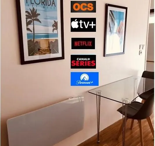 T2 Confort Tv 55' Avec Canal Series Netflix Dazen Bein Sport Apple Tv Ocs Paramount Prime Video Daire Nancy